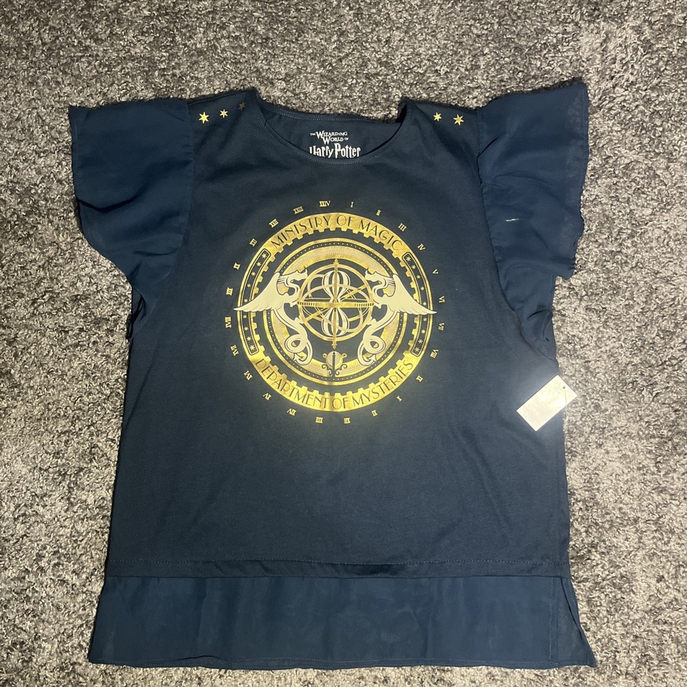Harry Potter‎ Universal Studios flutter sleeve blue size small shirt
